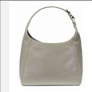Michael Kors Fulton Large Hobo Shoulder Bag Gray Leather 35S0SFTH3L